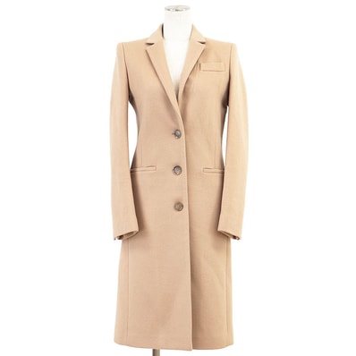 グッチ 3B チェスター ウール100%メルトン コート レディース ベージュ 36 GUCCI