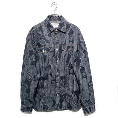 LOEWE x Paula's Ibiza Cactus Denim Jacket 2021SS "Blue"