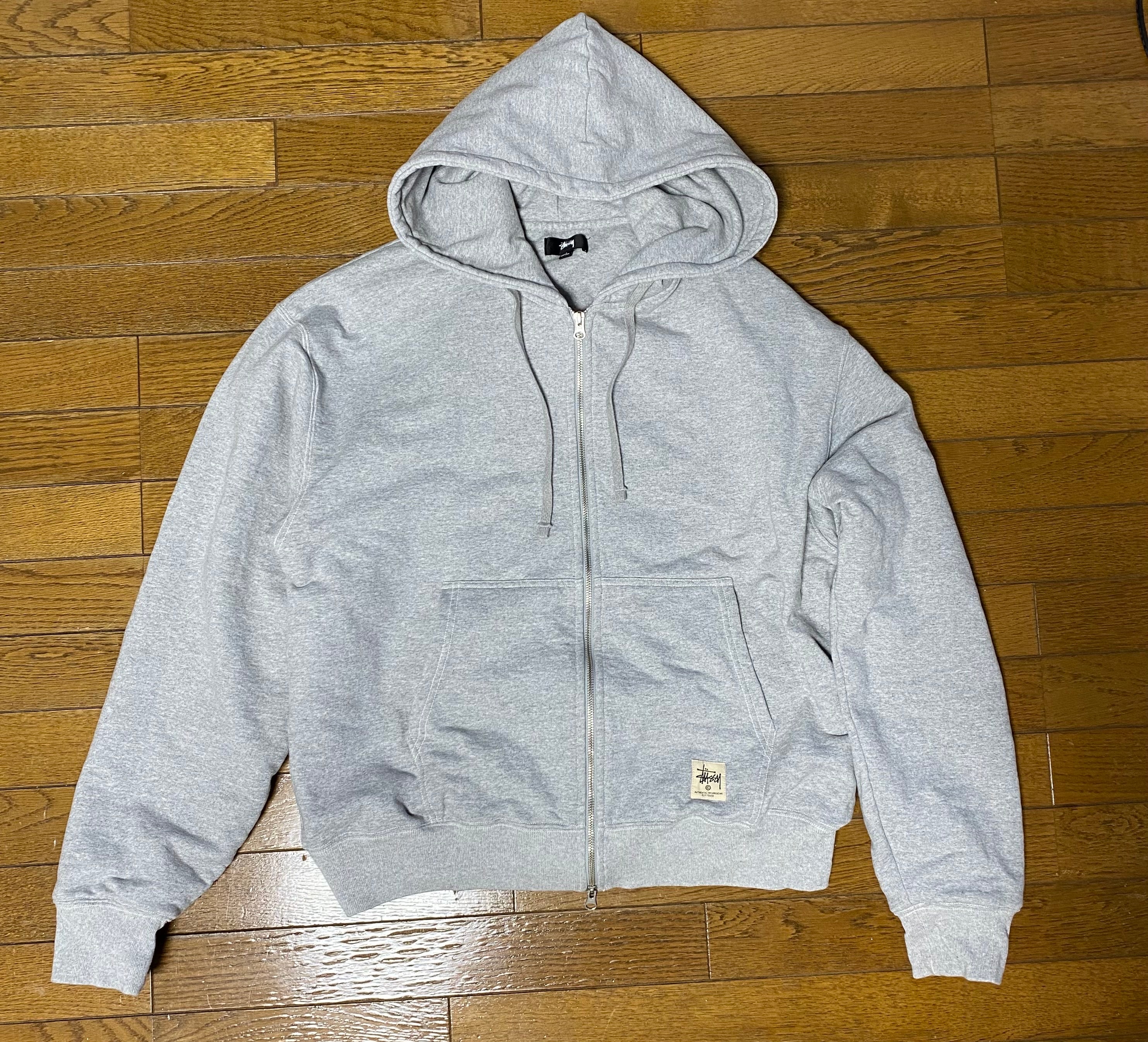 Stussy Double Face Label Zip Hoodie "Grey Heather"