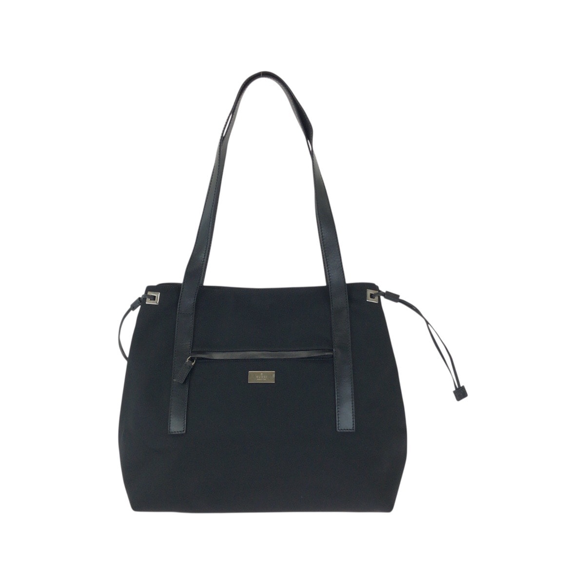 美品 GUCCI グッチ ブラック 黒 シルバー金具 ナイロン レザー/ トートバッグ ショルダーバッグ 601720 【中古】