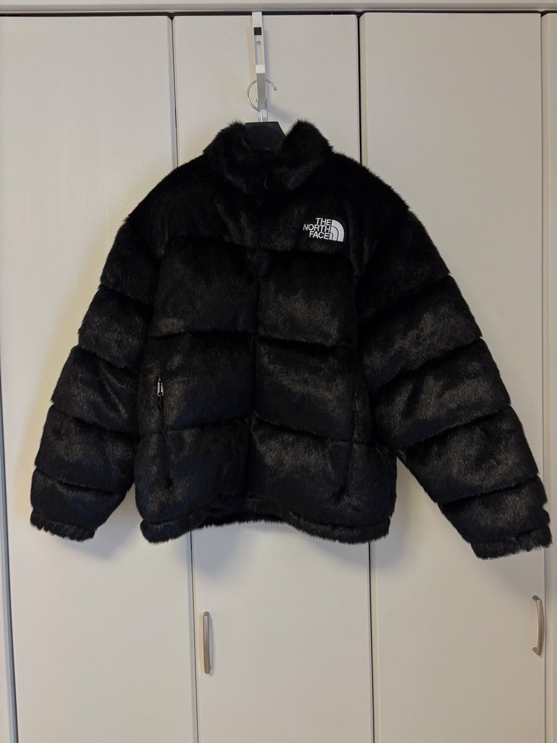 Supreme x The North Face Faux Fur Nuptse Jacket "Black"