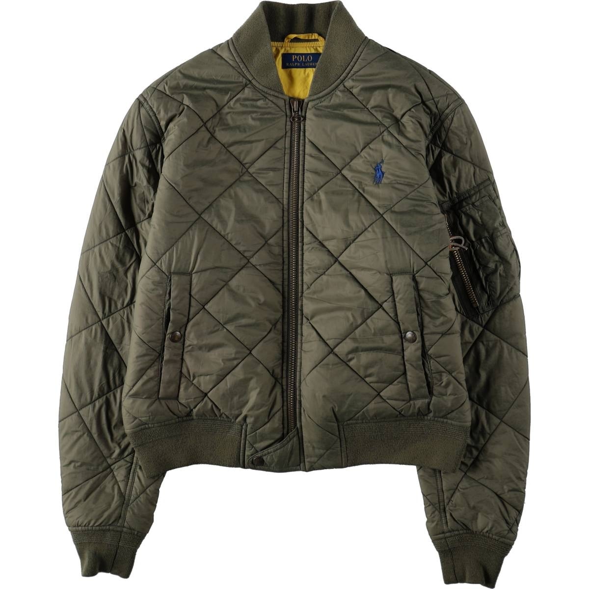 古着 ラルフローレン Ralph Lauren POLO RALPH LAUREN 中綿入り MA-1タイプ キルティング ボンバー ジャケット ミリタリージャケット メンズS相当/evb036081