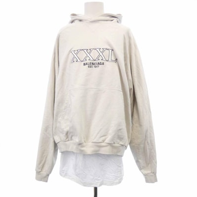 バレンシアガ BALENCIAGA XXXL ドッキングレイヤードパーカー 720406 TNVD9 UNISEX パーカー