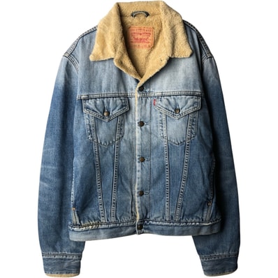 古着 00年代 リーバイス Levi's 71550-0487 ユーロモデル デニムボアジャケット メンズXL相当/eaa620010
