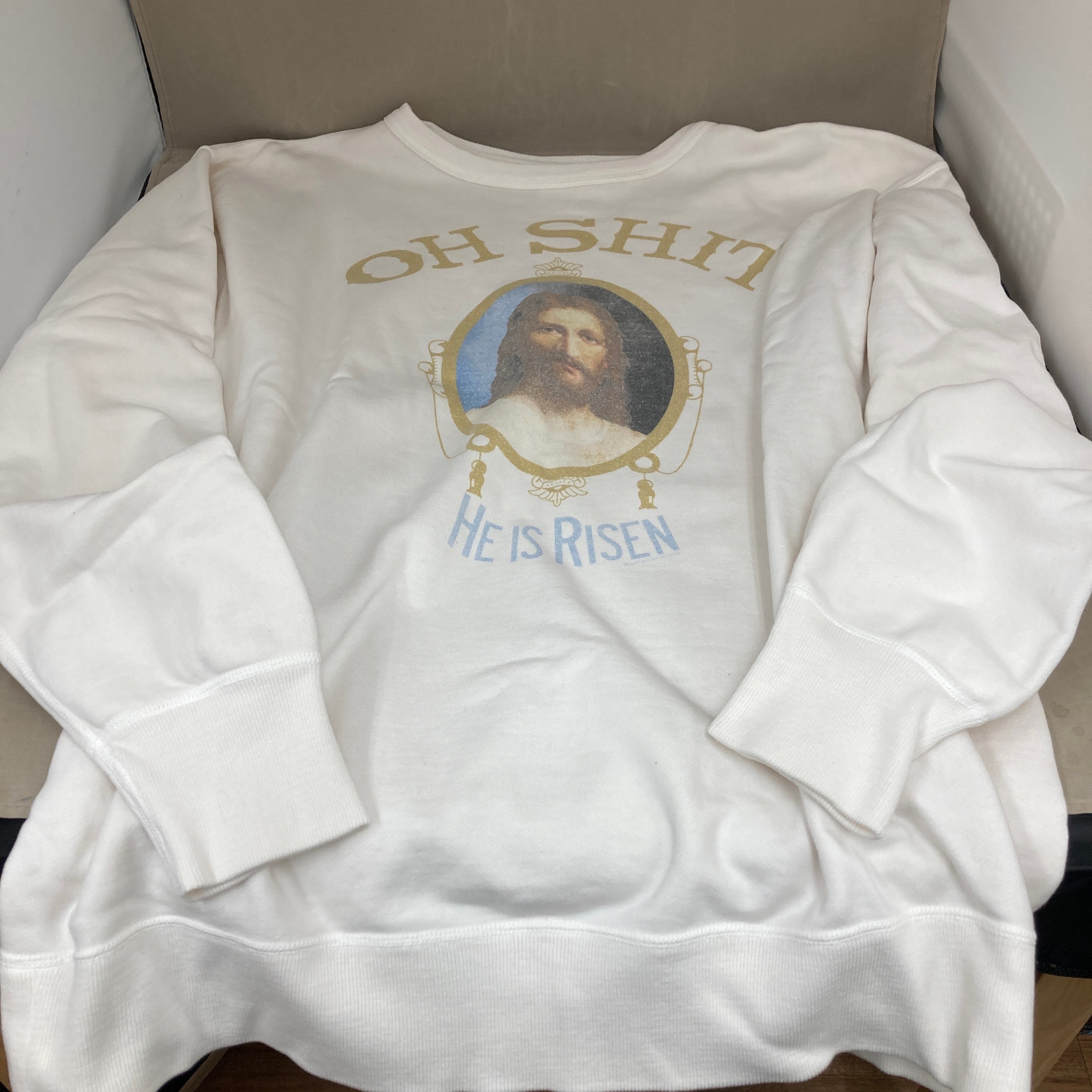 SAINT Mxxxxxx OH SHIT Crewneck Sweat "White"