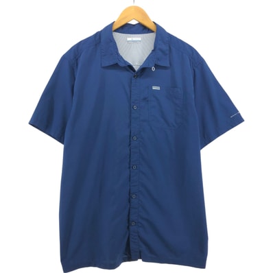 古着 コロンビア Columbia PFG OMNI-SHADE オムニシェイド オープンカラー 半袖 フィッシングシャツ メンズXL相当/eaa554598