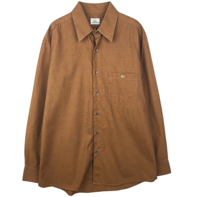古着 ラコステ LACOSTE 長袖 コットンシャツ メンズL相当/eaa637843