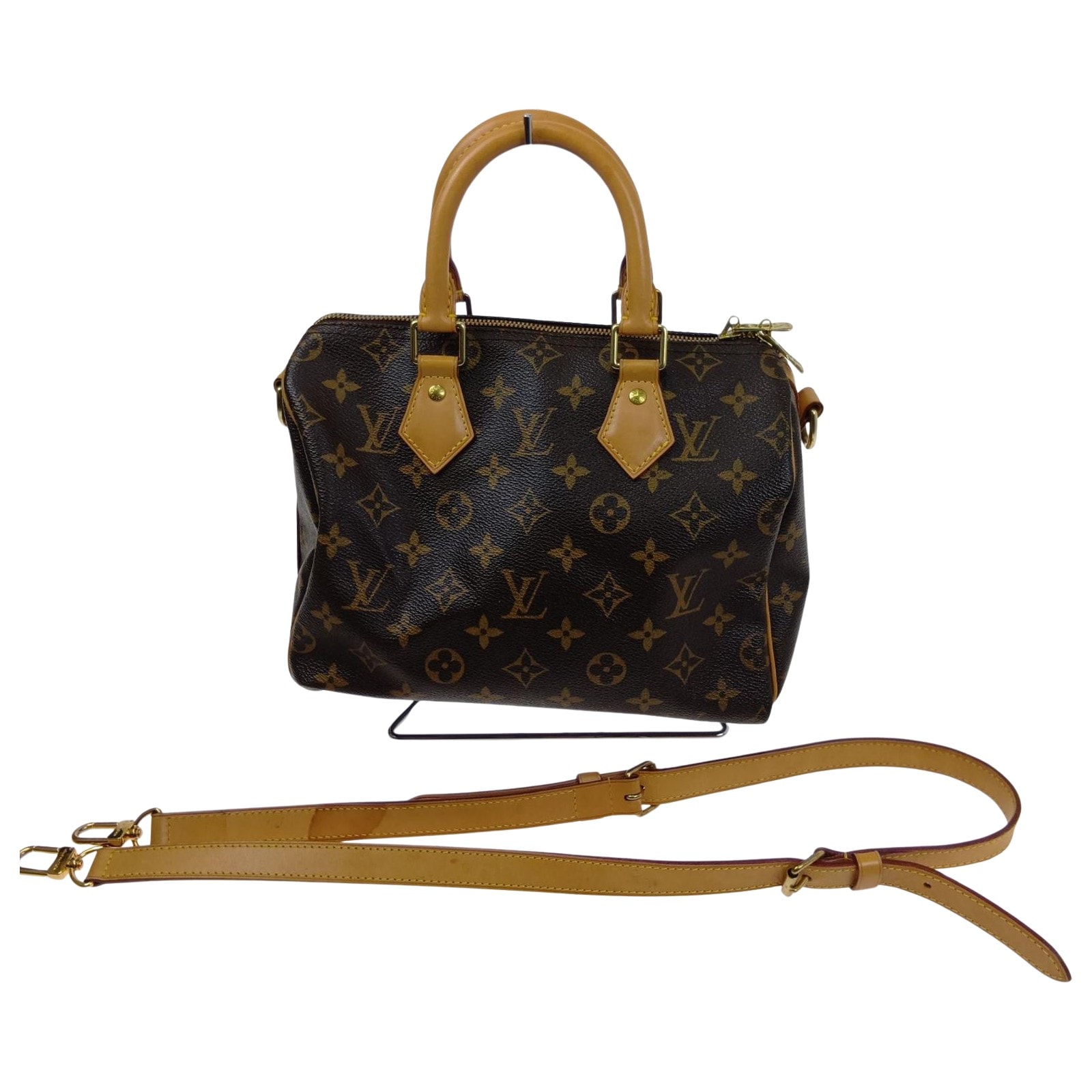 LOUIS VUITTON ルイヴィトン 2WAY ハンド ショルダーバッグ モノグラム スピーディバンドリエール25 M40390 ブラウン系