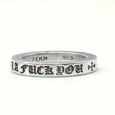Chrome Hearts 3mm Spacer Ring LA Fuck You "Silver"