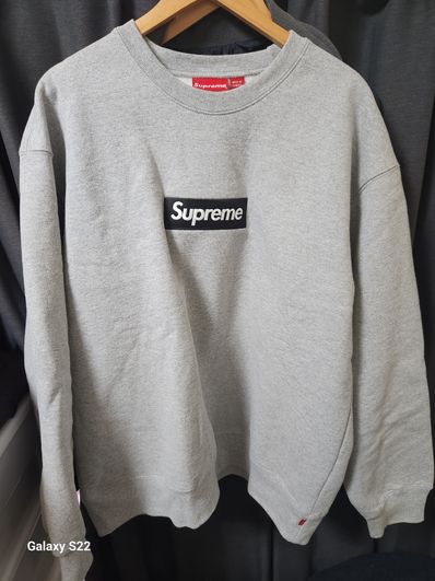 Supreme Box Logo Crewneck "Heather Grey" (22FW)