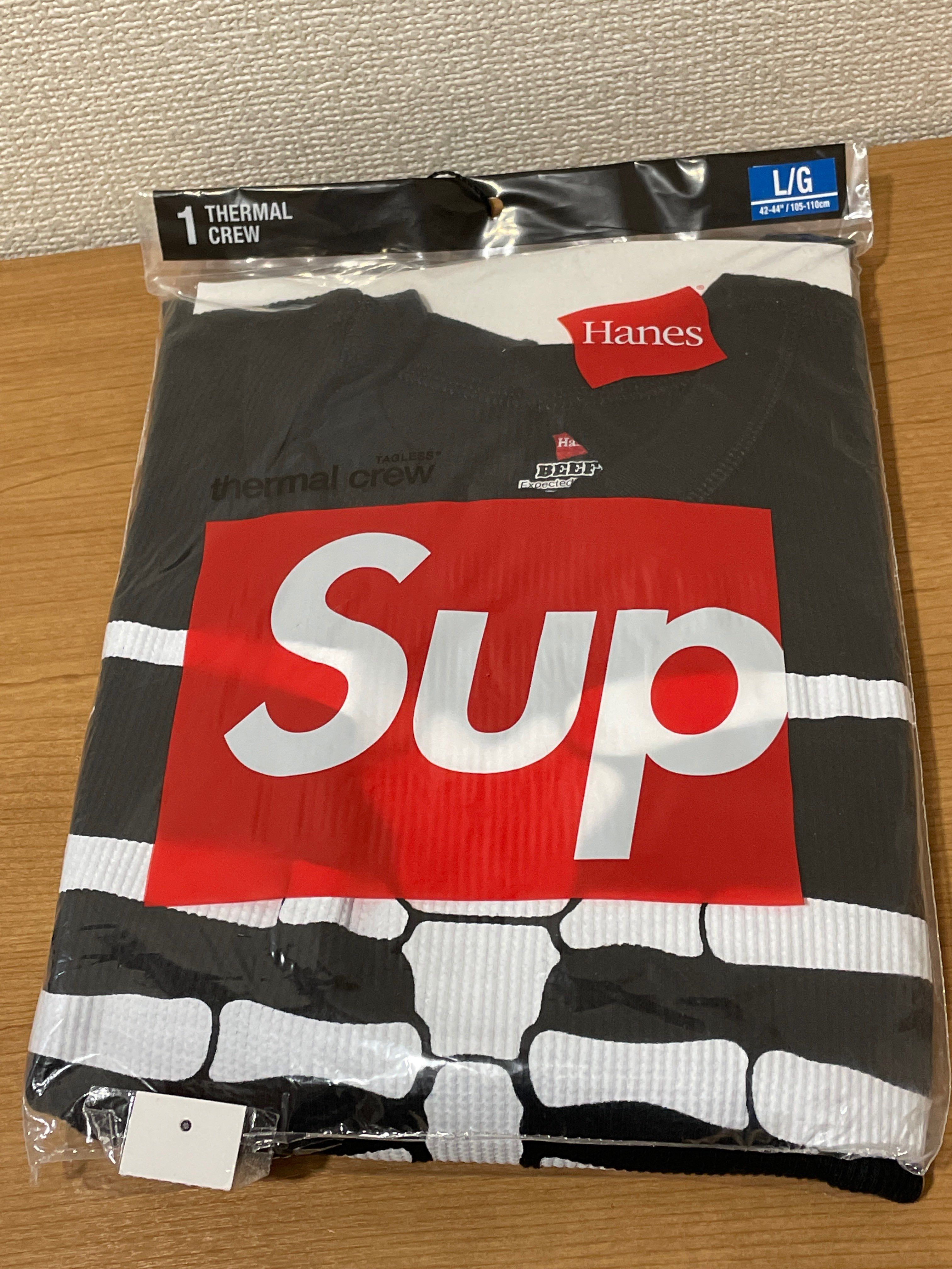 Supreme / Hanes Bones Thermal Crew (1 Pack) "Black"(21FW)