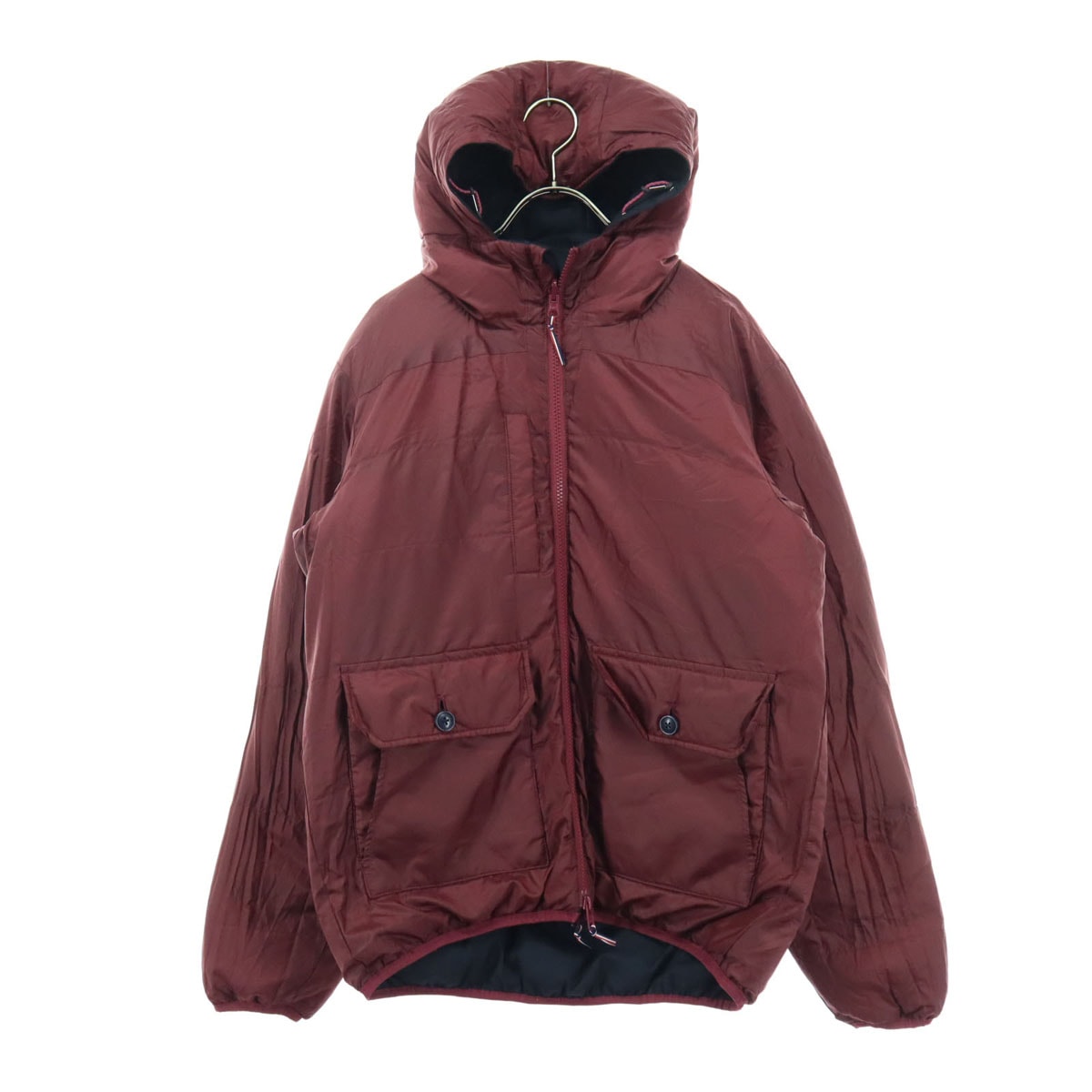 BEAMS LIGHTS ビームスライツ 長袖 リバーシブル ダウンジャケット M レッド フーディー