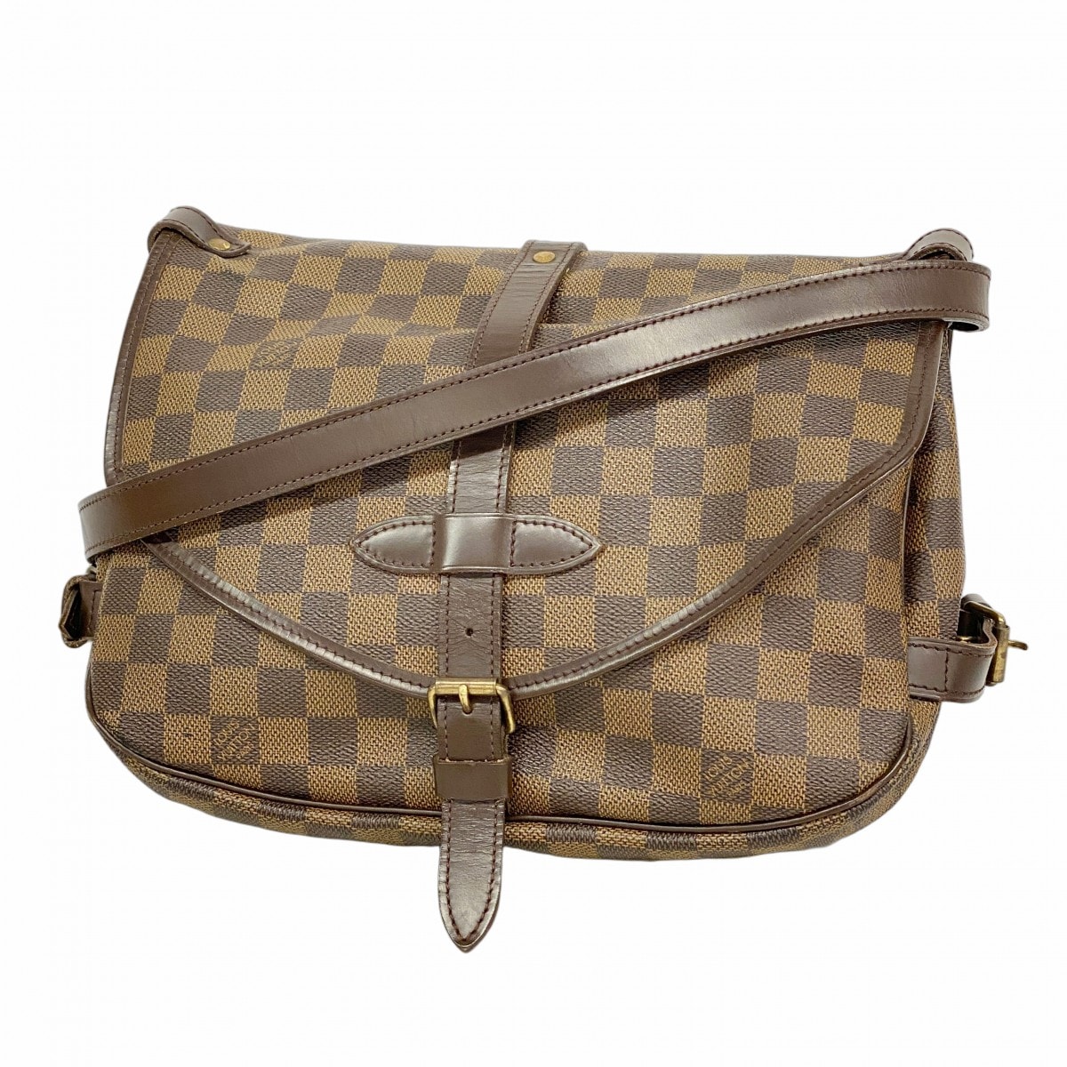 【6dd4638】ルイヴィトン ショルダーバッグ ダミエ ソミュール30 N48081 エベヌ SPO【中古】レディース