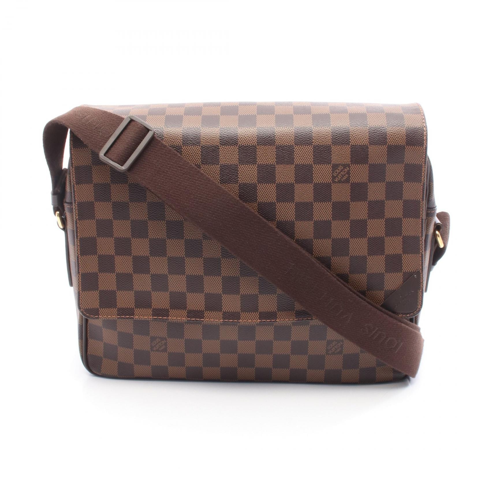 ルイ・ヴィトン LOUIS VUITTON シェルトンMM ショルダーバッグ バッグ PVCコーティングキャンバス レザー ダミエ エベヌ メンズ レディース ブラウン系 N41149 【中古】