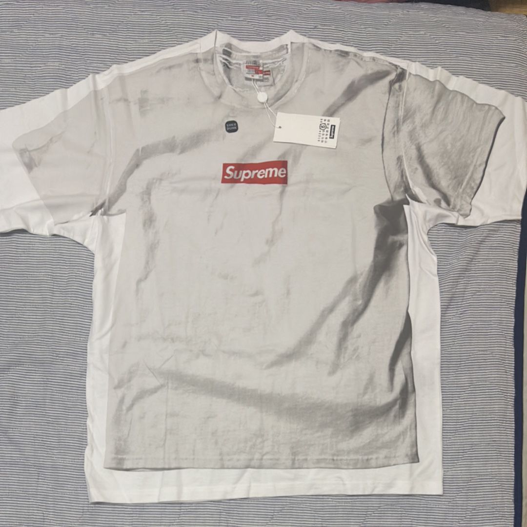 Supreme x MM6 Maison Margiela Box Logo Tee "White"