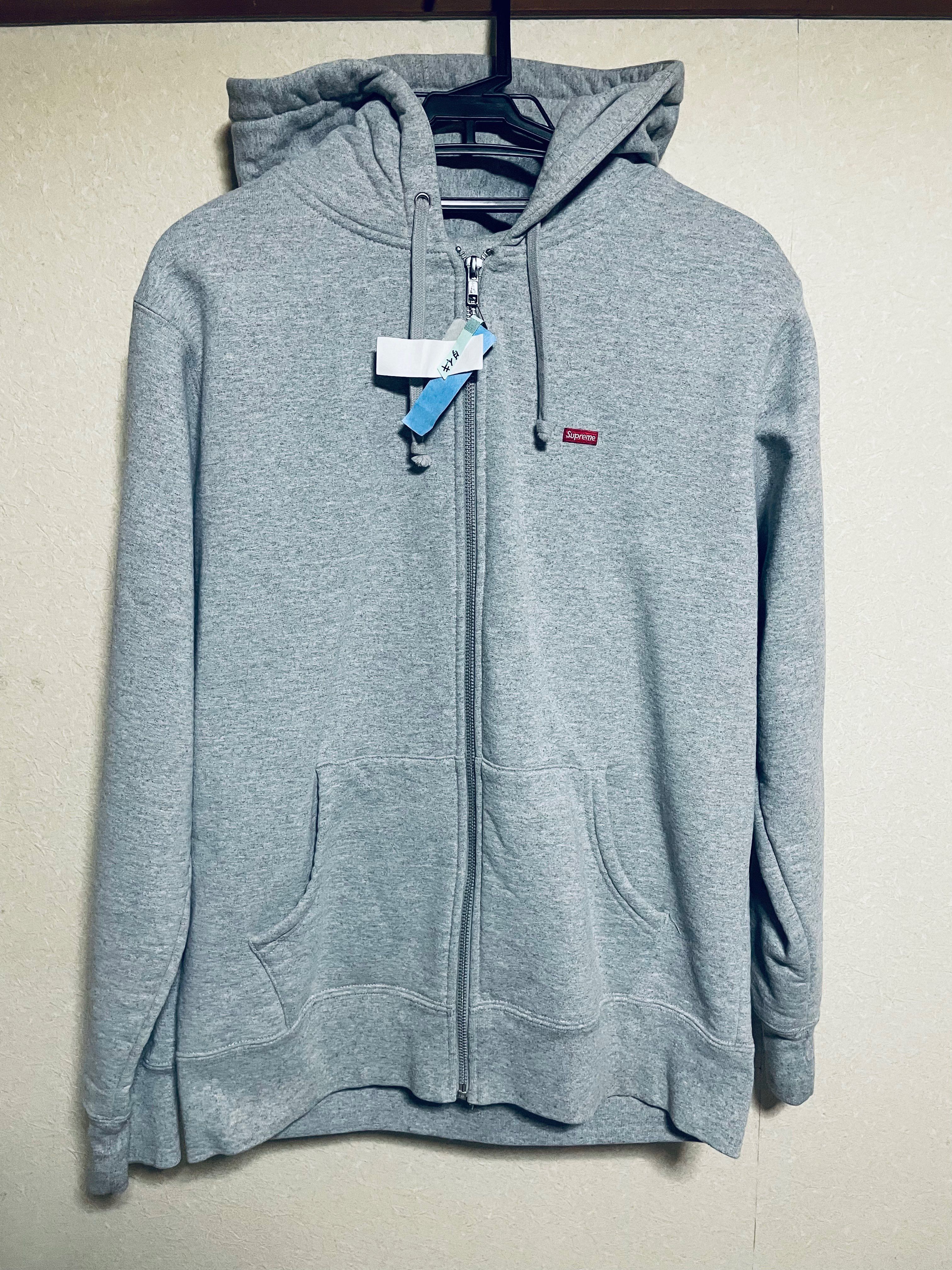Supreme Small Box Zip Up Hooded Sweatshirt "Ash Grey"