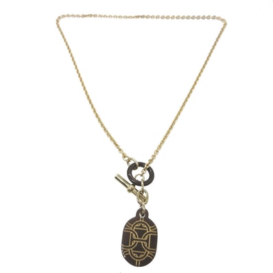 エルメス ドレ シェーヌダンクル メタル ブラウン ゴー