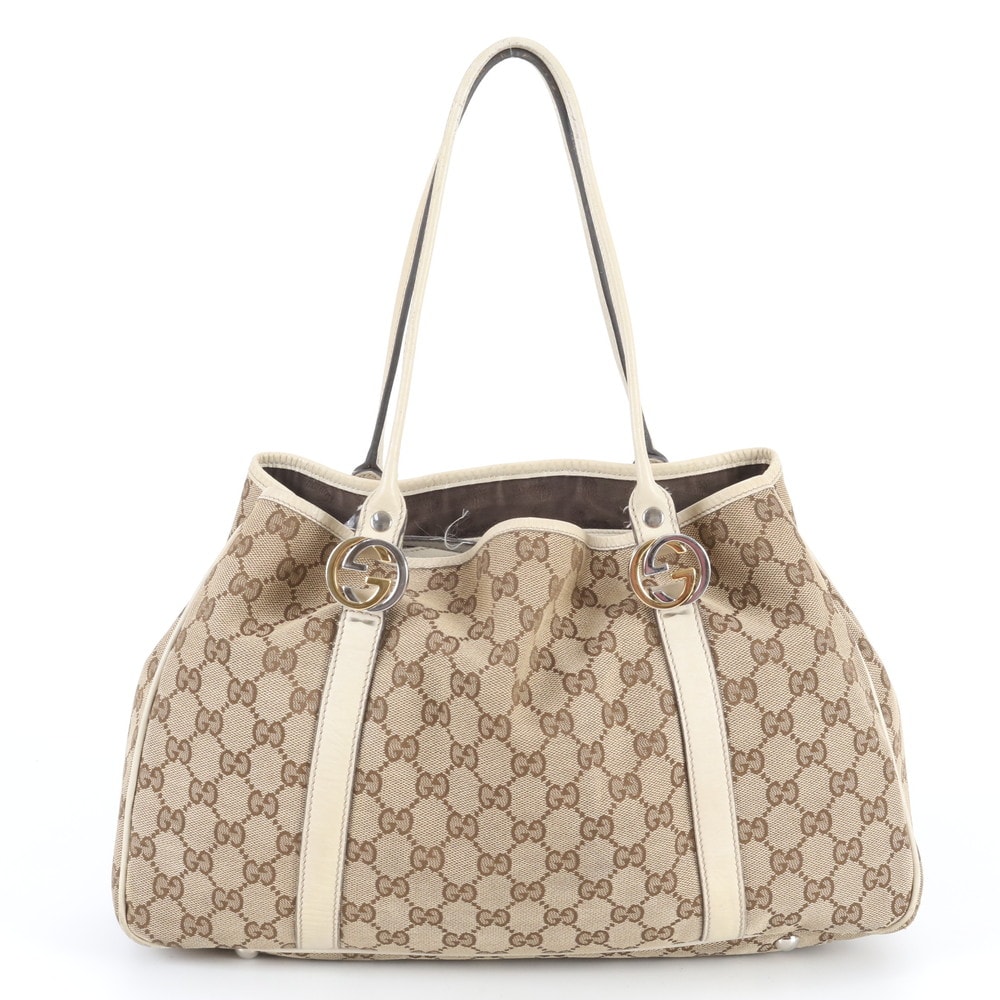 ■美品 グッチ GGキャンバスツインズ 232957 トート バッグ