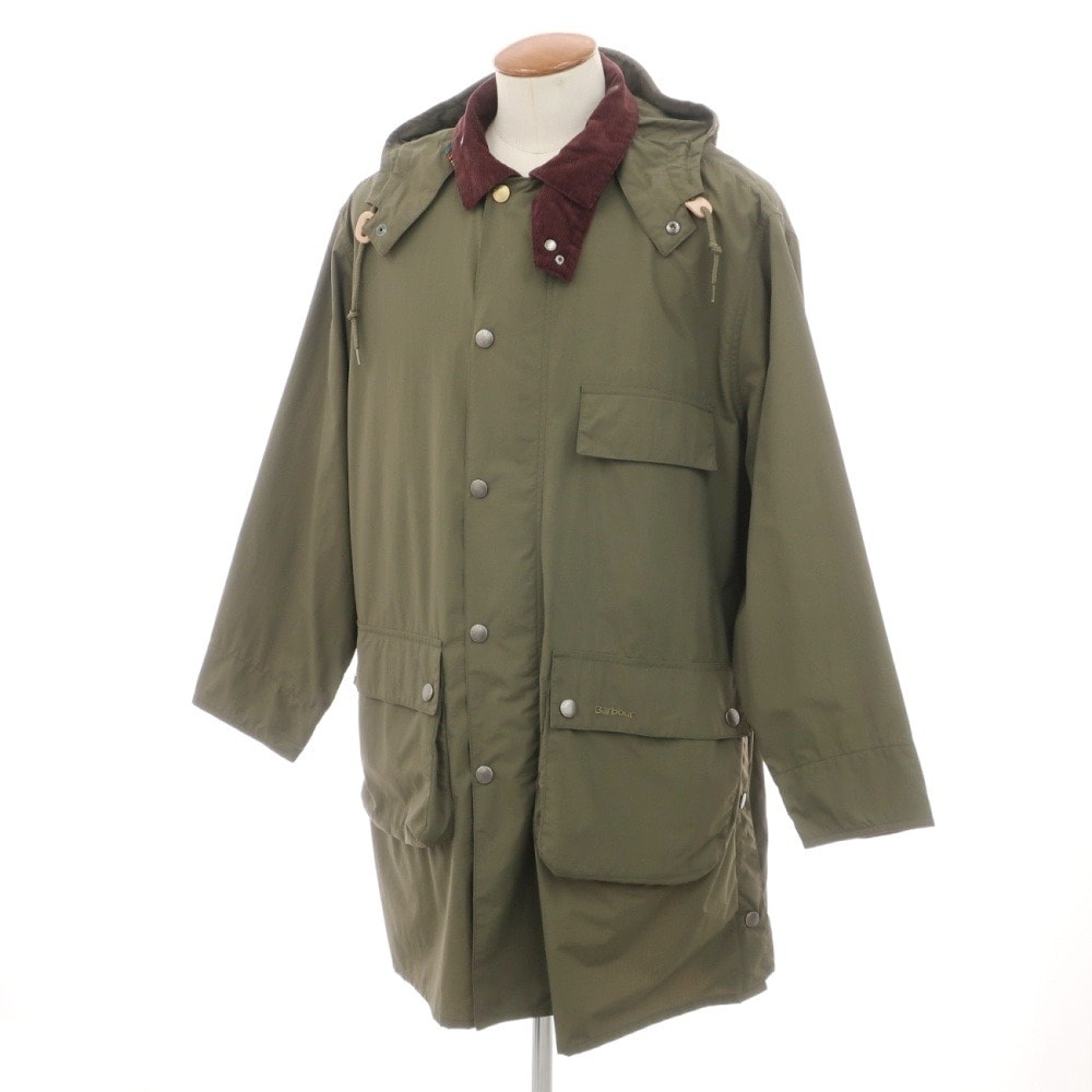 【中古】ポールスミス Paul Smith × Barbour リップストップナイロン フィールドコート オリーブグリーン【サイズM】【メンズ】
