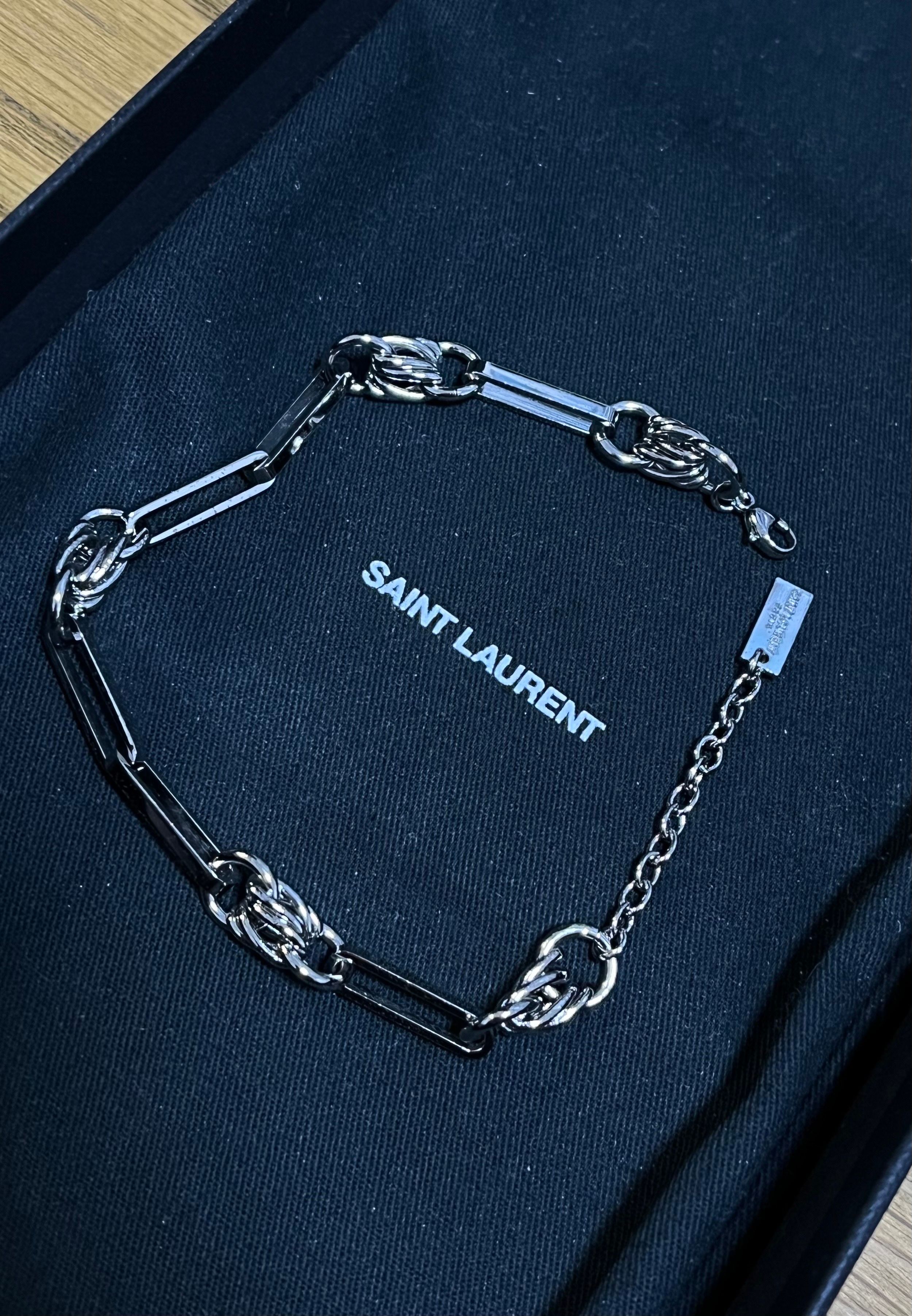 ビンテージ レクタンギュラー ケーブル&ノット リンク ブレスレット