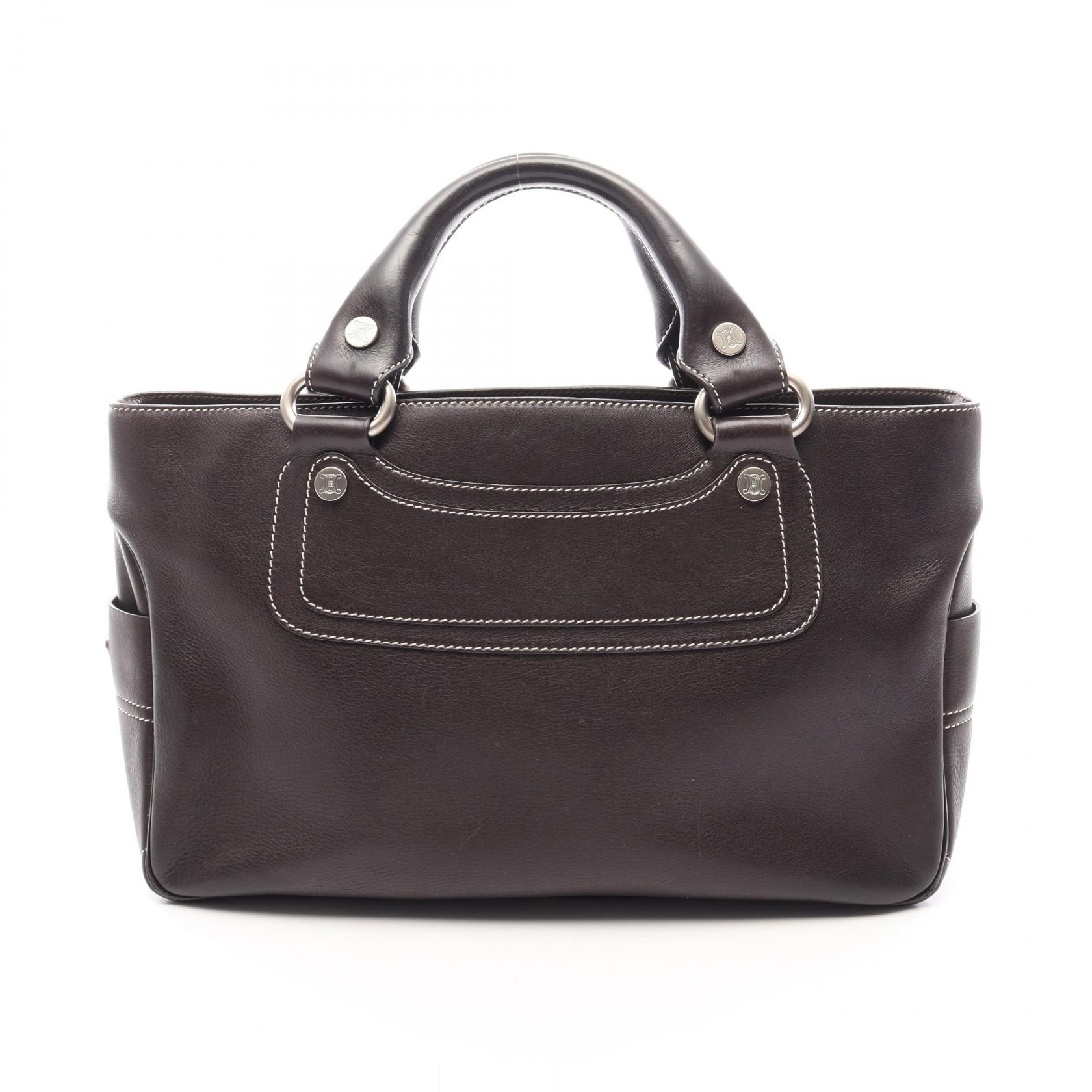 セリーヌ CELINE ブギーバッグ ハンドバッグ バッグ レザー レディース ブラウン系 【中古】