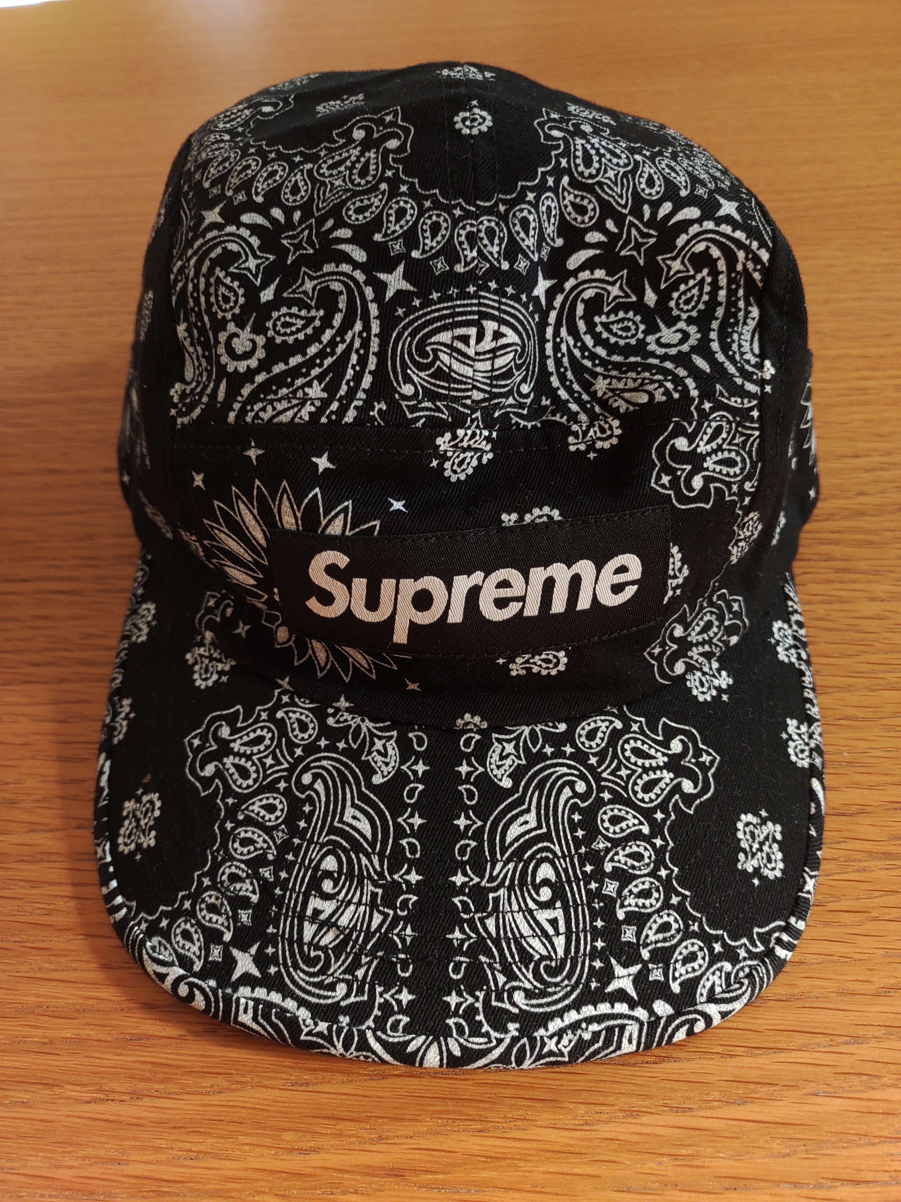Supreme Bandana Camp Cap "Black"