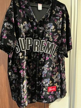 Supreme Floral Velour Baseball Jersey
