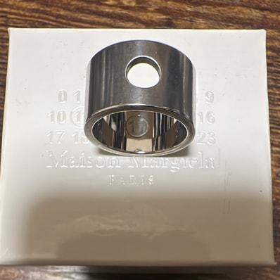 Maison Margiela Silver Brush Cut Out Ring