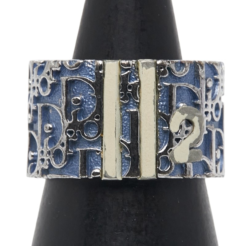 ディオール トロッター リング 指輪#6 シルバー ブルー メタル レディース Dior 【中古】