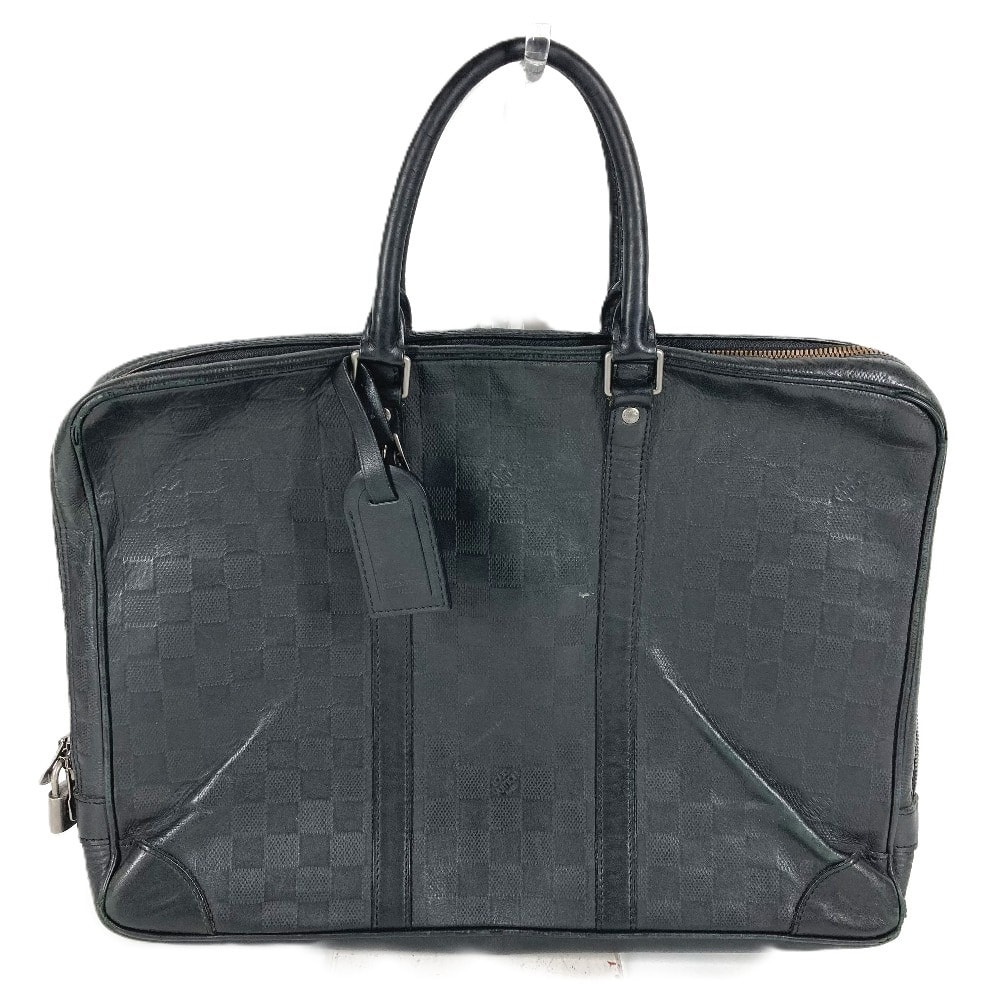 ルイヴィトン LOUIS VUITTON PDV ポルト ドキュマン ヴォワヤージュ ダミエアンフィニ カバン ビジネスバッグ ブリーフケース ハンドバッグ ダミエアンフィニレザー オニキス ブラック