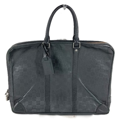 ルイヴィトン LOUIS VUITTON PDV ポルト ドキュマン ヴォワヤージュ ダミエアンフィニ カバン ビジネスバッグ ブリーフケース ハンドバッグ ダミエアンフィニレザー オニキス ブラック