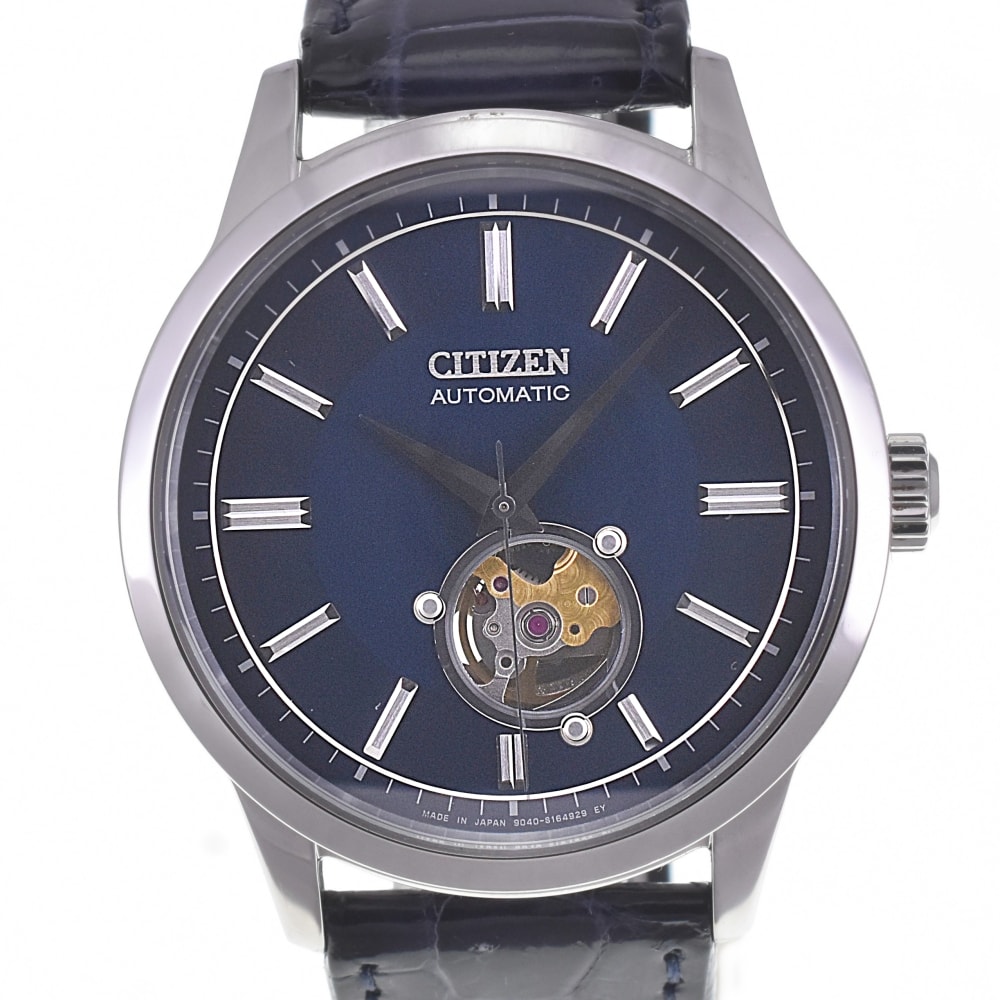 値下 シチズン CITIZEN NB4020-11L コレクション クラシカルライン オープンハート 自動巻き メンズ 良品 □#139836