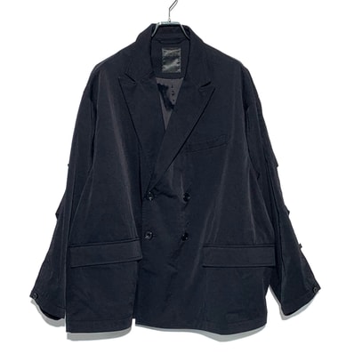 DAIWAPIER39 tech double bleasted jacket BLACK