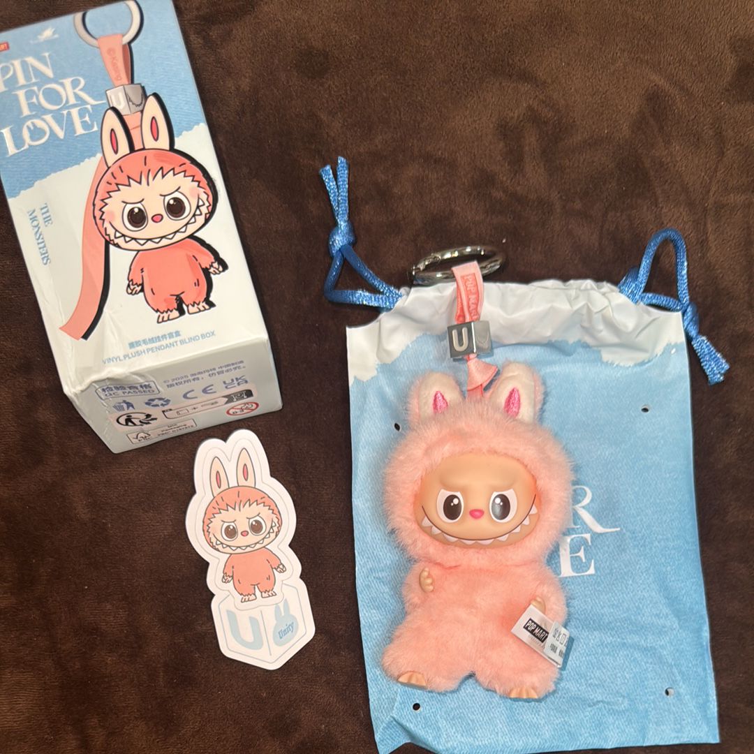 POP MART THE MONSTERS (LABUBU) Pin for Love Series-Vinyl Plush Pendant (N-Z) U