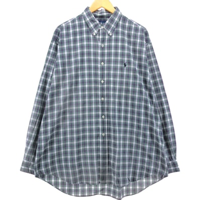 古着 ラルフローレン Ralph Lauren BLAKE 長袖 ボタンダウンチェックシャツ メンズXL相当/eaa539261