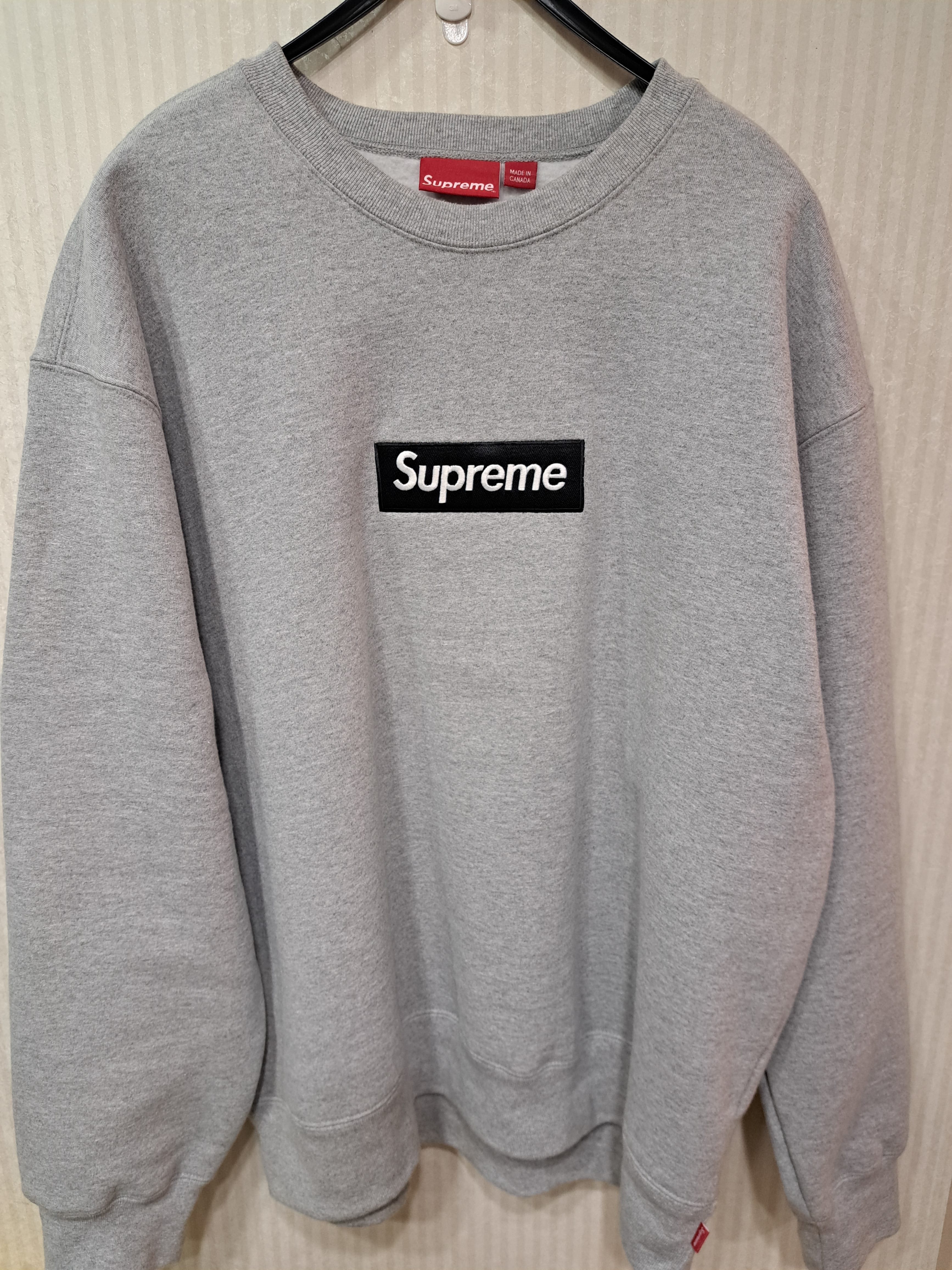 Supreme Box Logo Crewneck "Heather Grey" (22FW)
