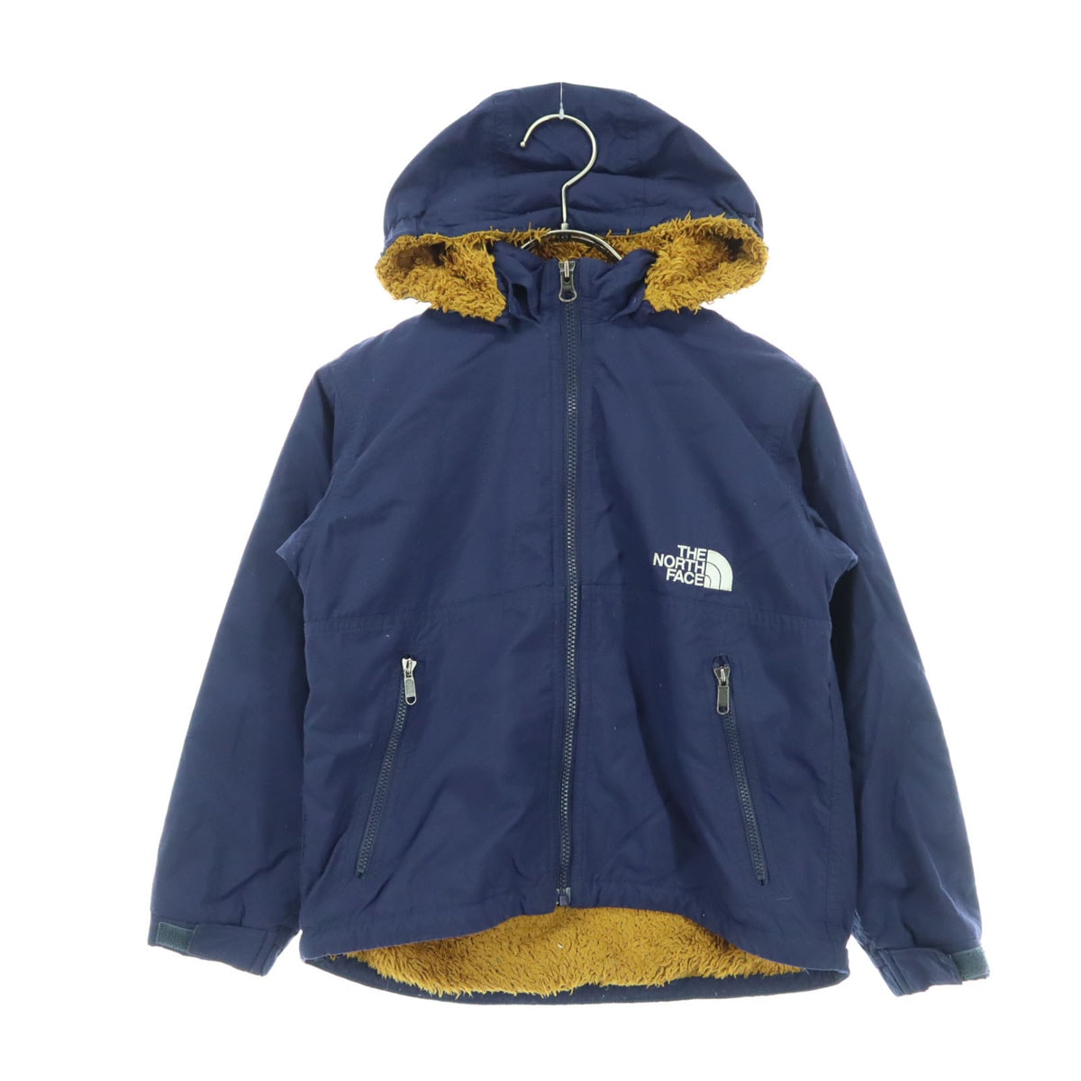 THE NORTH FACE ザノースフェイス ワンポイントロゴ 長袖 中綿 フーディジャケット 120 ネイビー NPJ72036
