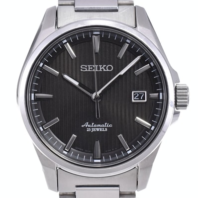 値下 セイコー SEIKO 6R15-02M0 プレサージュ デイト SS 自動巻き メンズ Q#146068