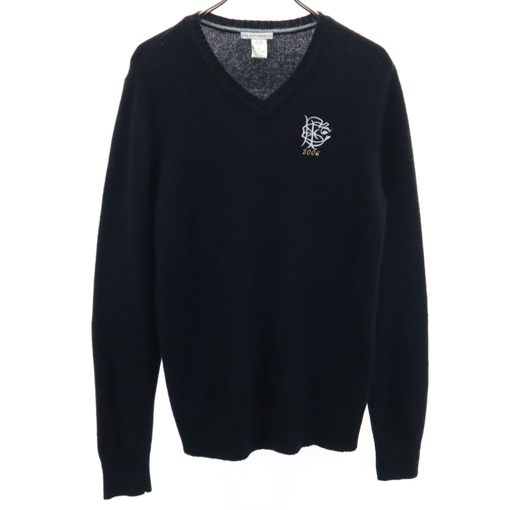 GAP ギャップ ウールブレンド 長袖 Vネック セーター M ブラック系 ニット