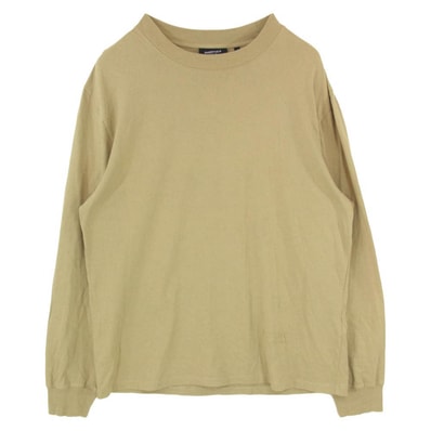 FEAR OF GOD フィアオブゴッド ESSENTIALS エッセンシャルズ リフレクターロゴ ロンT 長袖 Tシャツ カットソー ブラウン系 L【中古】