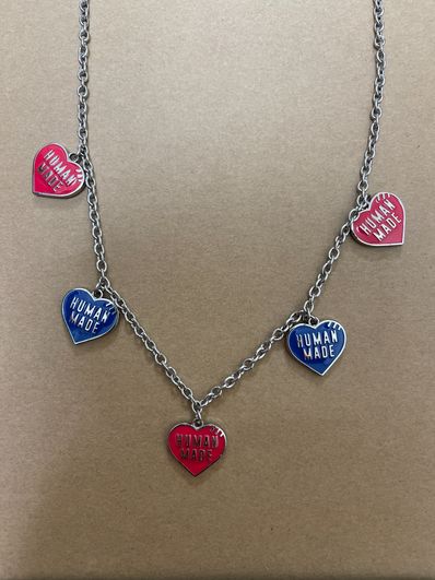 HUMAN MADE HEART NECKLACE "Red/Blue"