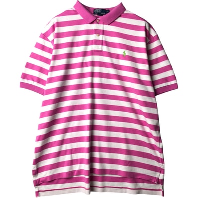 古着 ラルフローレン Ralph Lauren POLO by Ralph Lauren 半袖 ボーダー ポロシャツ メンズXL相当/eaa644632