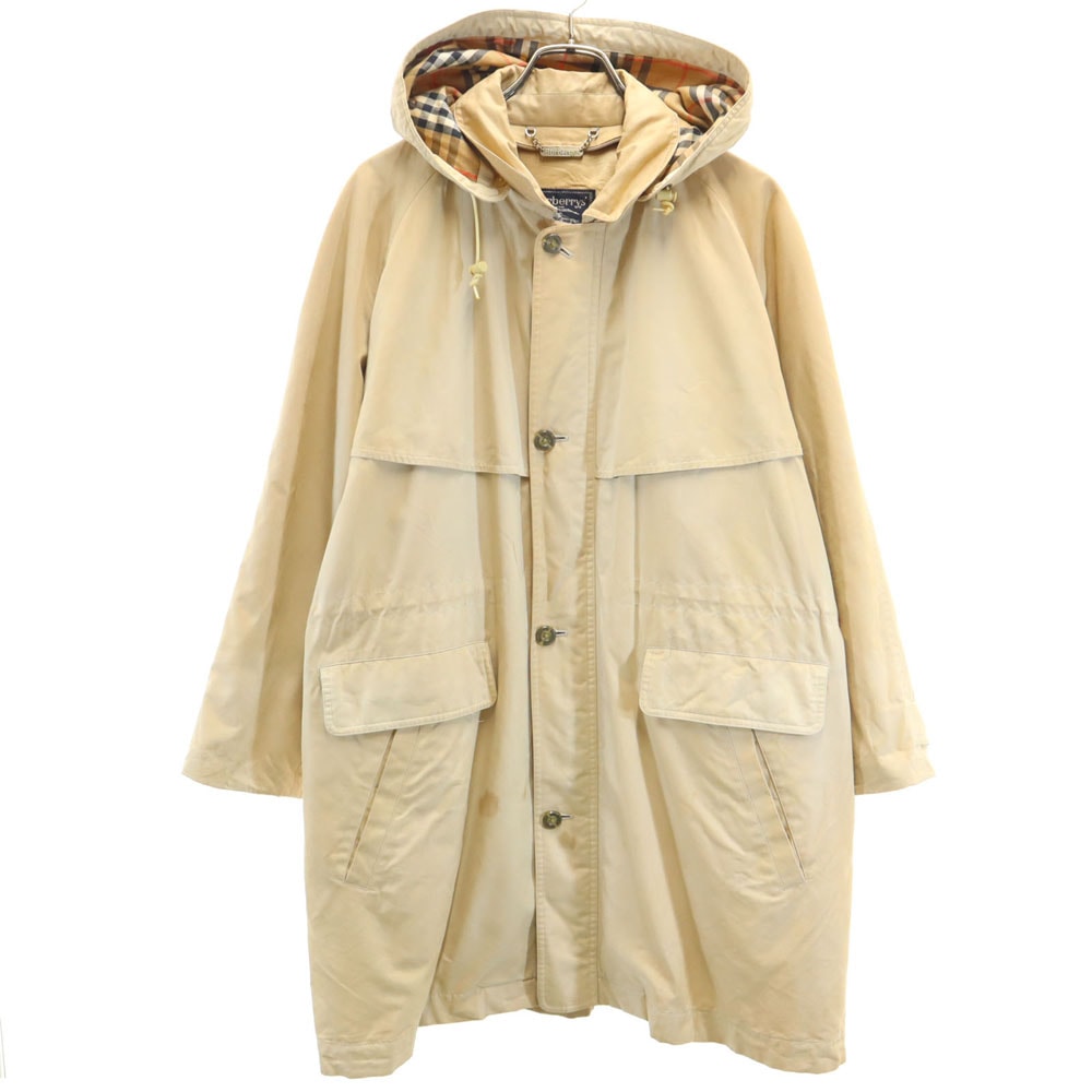 Burberrys バーバリーズ 90s オールド C-TK83 フーデッド コート M ベージュ ライナー欠損
