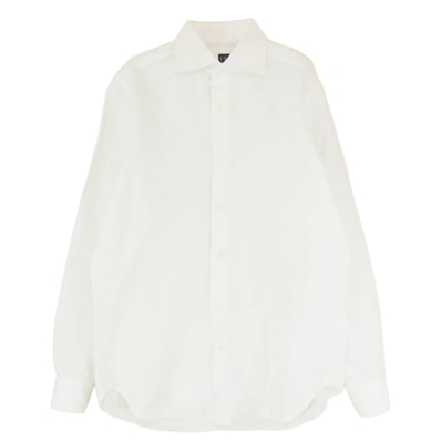 BEAMS ビームス 長袖シャツ 21-11-2552-183 ビームスF ヘリンボーン織り 長袖 シャツ ホワイト系 15 1/2【中古】