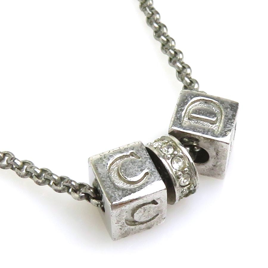 クリスチャンディオール Christian Dior ネックレス メタル シルバー レディース【中古】 r11498a