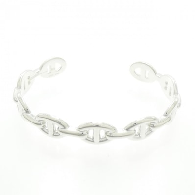 Hermes Chaine D'ancre Enchainee Bracelet Bangle "Silver"