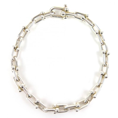 美品 ティファニー ハードウェア スモールリンク ブレスレット シルバー メンズ