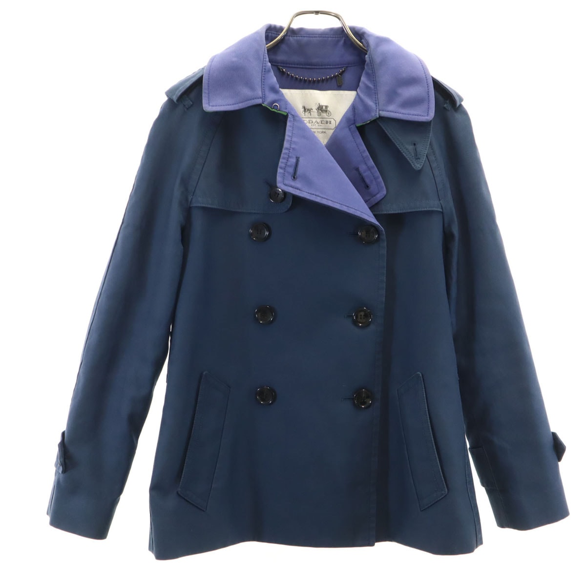 COACH コーチ トレンチ ジャケット S ネイビー