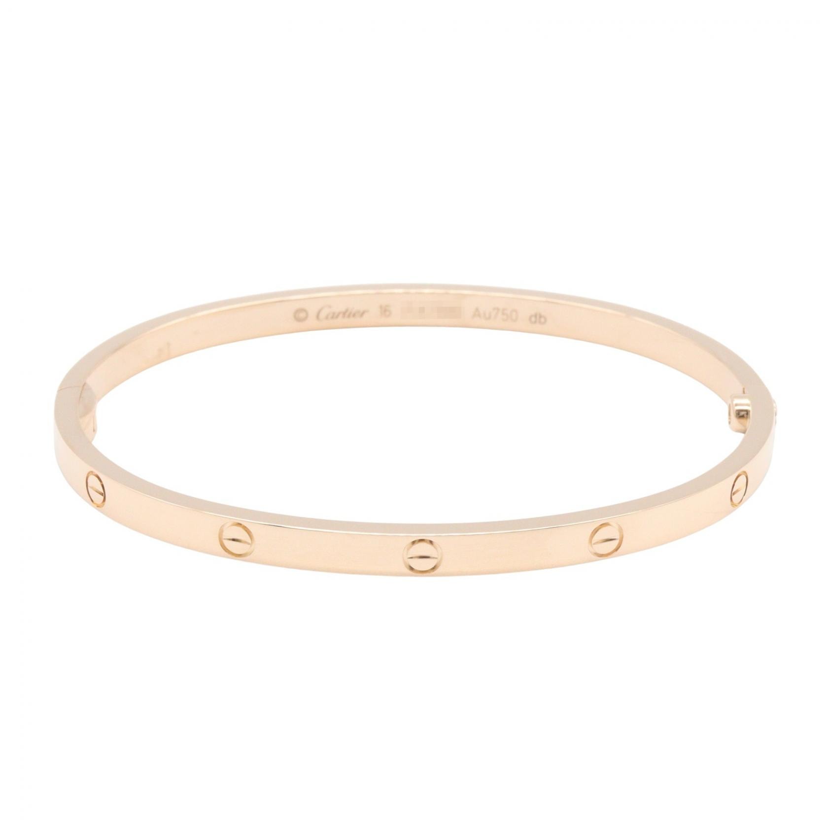 カルティエ CARTIER ラブブレス ブレスレット スモール ブレスレット アクセサリー K18PG(ピンクゴールド) レディース ゴールド系 B6079017 【中古】