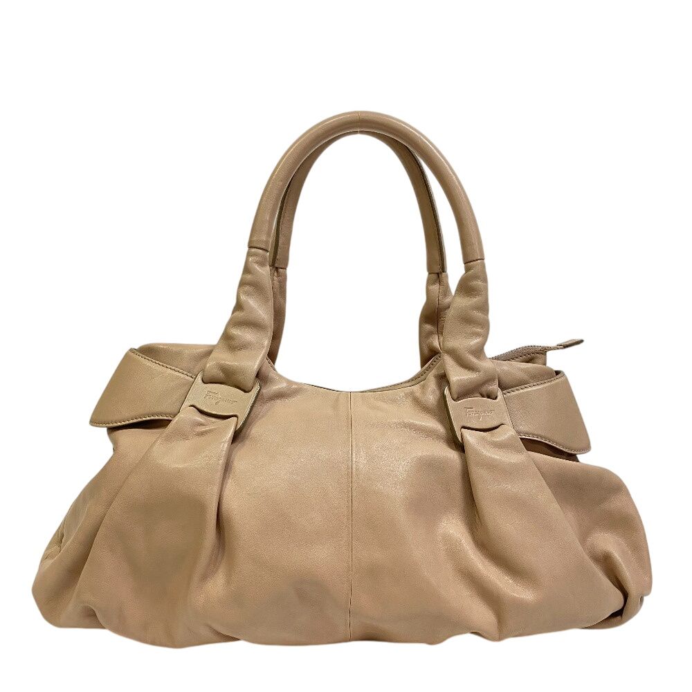 サルヴァトーレフェラガモ Salvatore Ferragamo ハンドバッグ ヴァラ ベージュ